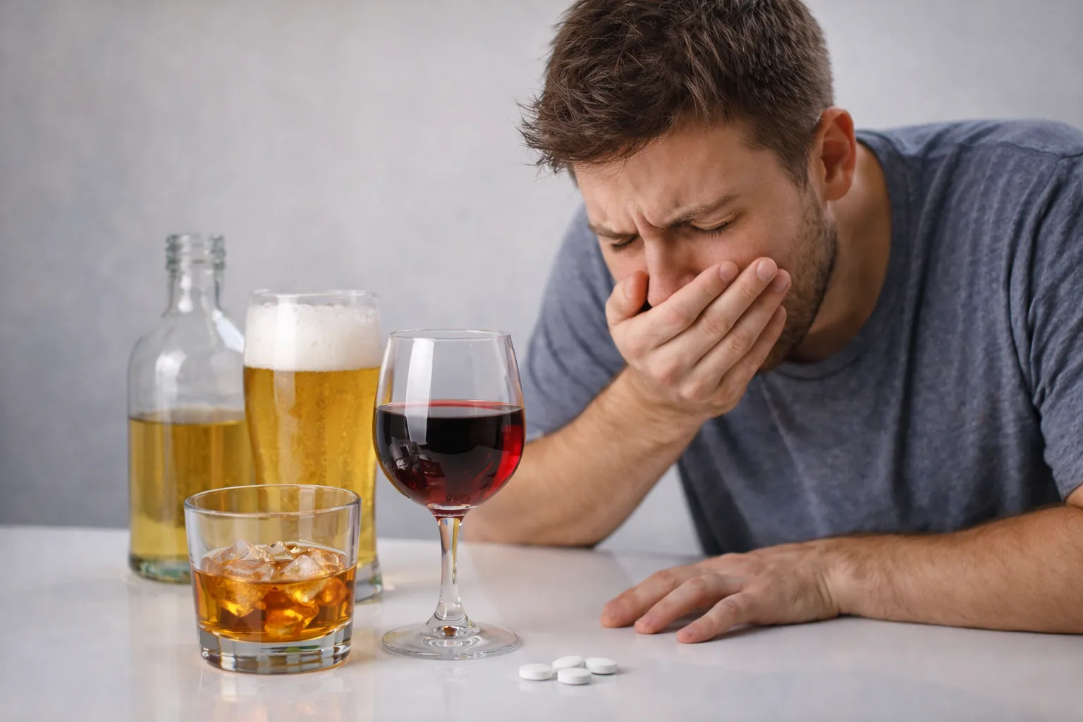 Тошнота после алкоголя